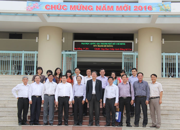 Đoàn công tác của Trường Đại học Phạm Văn Đồng  thăm và làm việc tại Đại học Quốc gia Thành phố Hồ Chí Minh