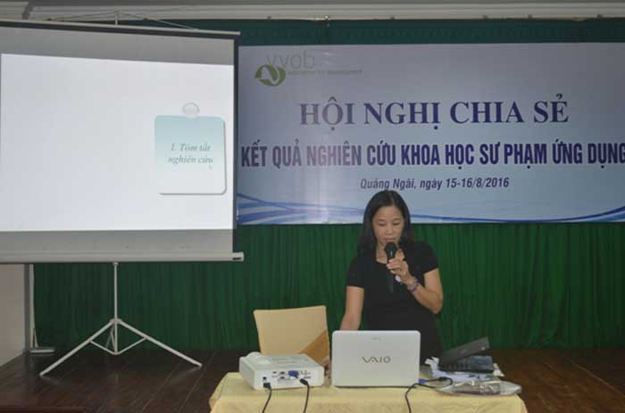 Trường Đại học Phạm Văn Đồng phối hợp với VVOB tổ chức Hội nghị chia sẽ kết quả nghiên cứu KHSP ứng dụng