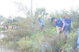 Đoàn Thanh niên – Hội Sinh viên trường Đại học Phạm Văn Đồng ra quân dọn vệ sinh môi trường chào mừng Lễ Khai giảng năm học 2016-2017